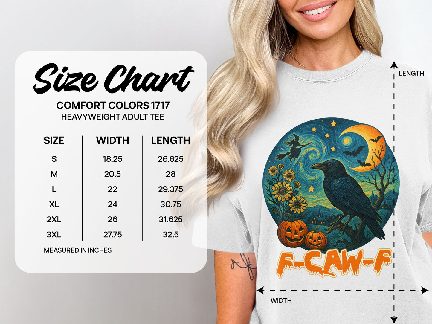 Halloween Crow Moon Pumpkins Adult Tee product type