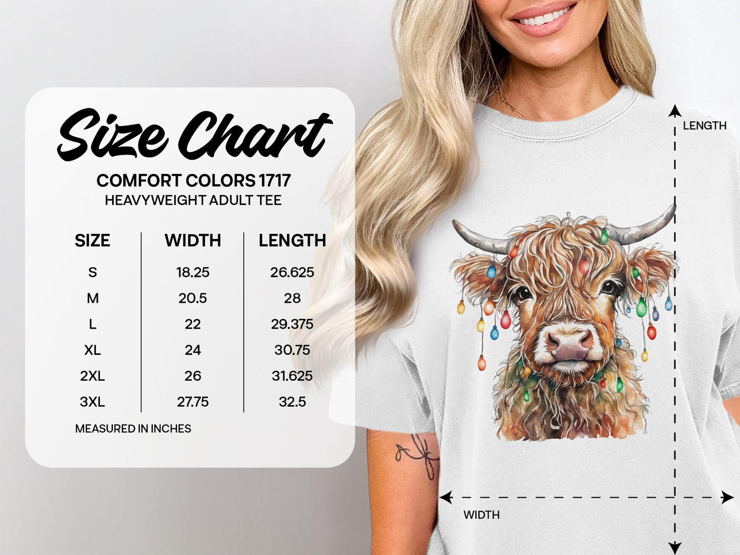 Highland Cow Artistic Graphic Design Adult Tee product