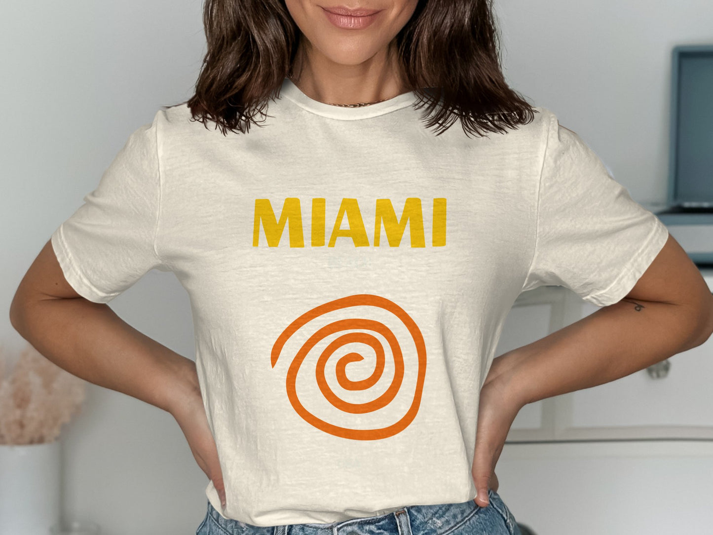 Miami Spiral Graphic T-Shirt trendy clothing product