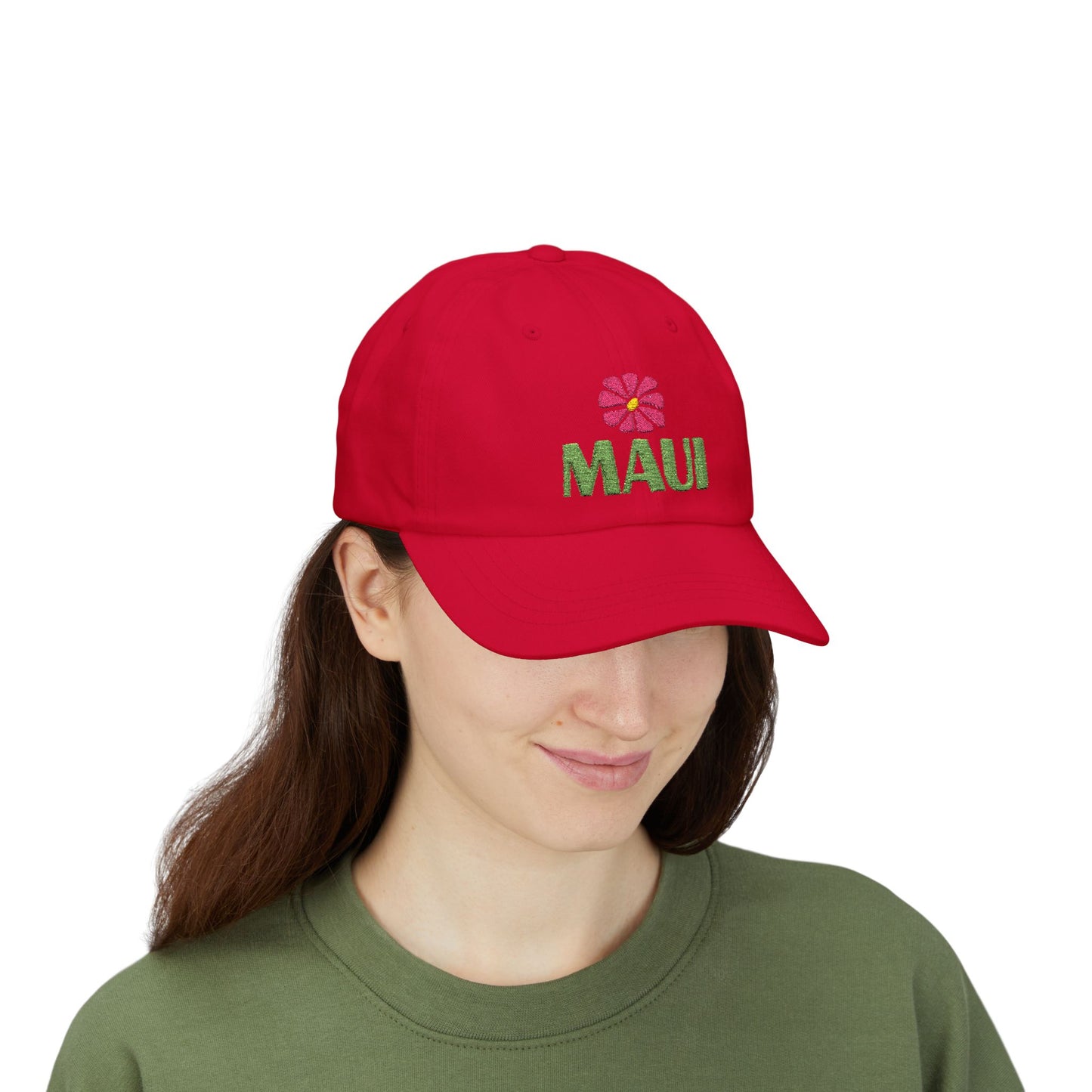 Maui Embroidered Dad Cap — Retro Hawaii Coastal Aloha Baseball Hat