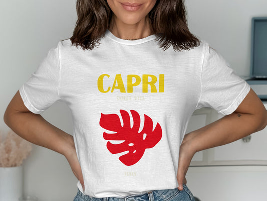 CAPRI Italia Red Leaf Graphic T-Shirt product