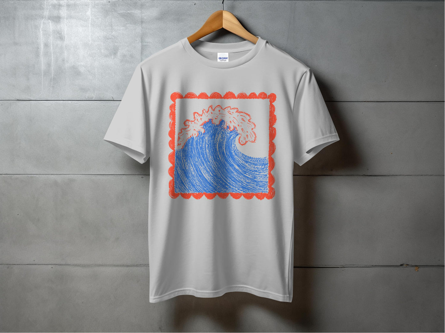 Vibrant Artistic Wave Print on Casual Wear product type