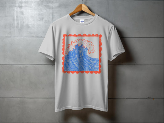 Vibrant Artistic Wave Print on Casual Wear product type