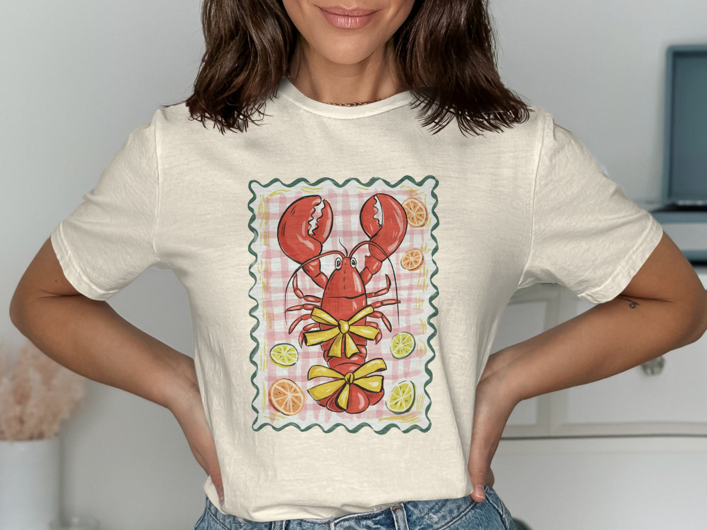 Lobster Graphic Summertime Theme Short Sleeve T-shirt product