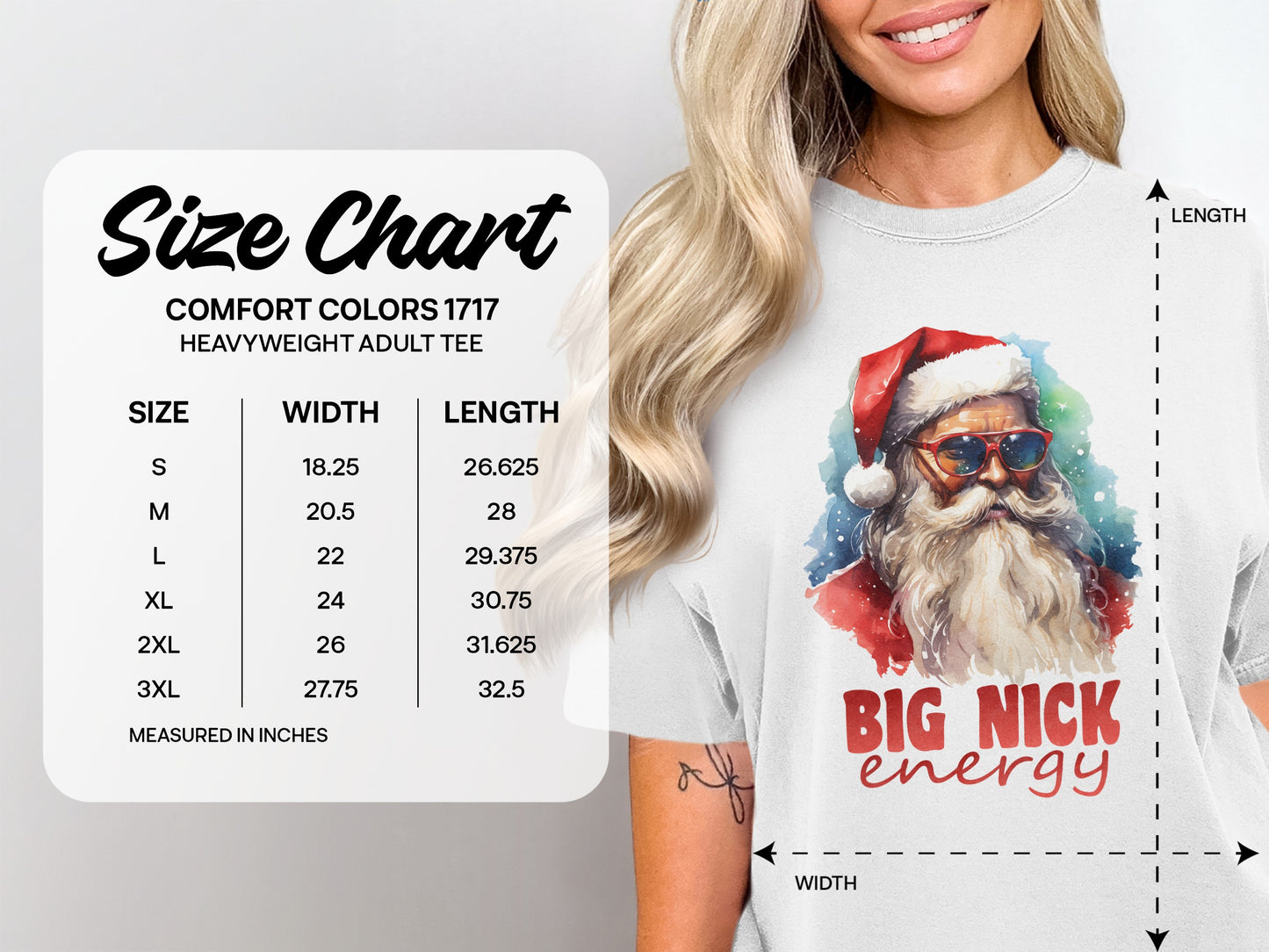 Big Nick Energy Santa Graphic Adult Tee product