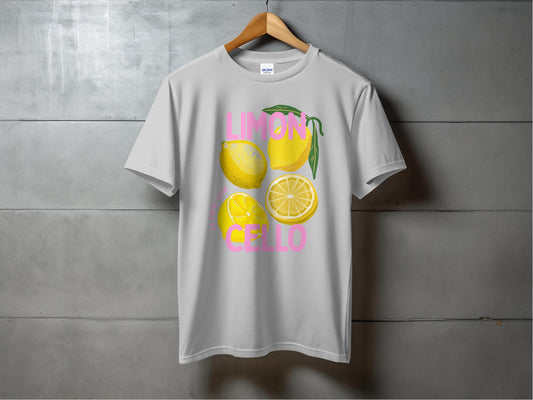 Limoncello Graphic Design on Gray T-shirt product