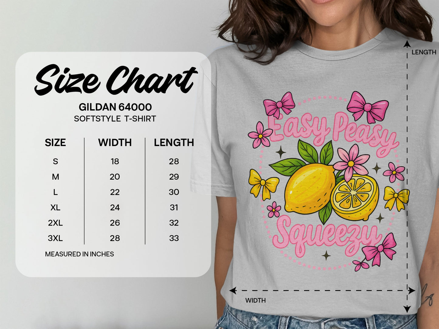Easy Peasy Squeezy Lemon Design T-Shirt product type