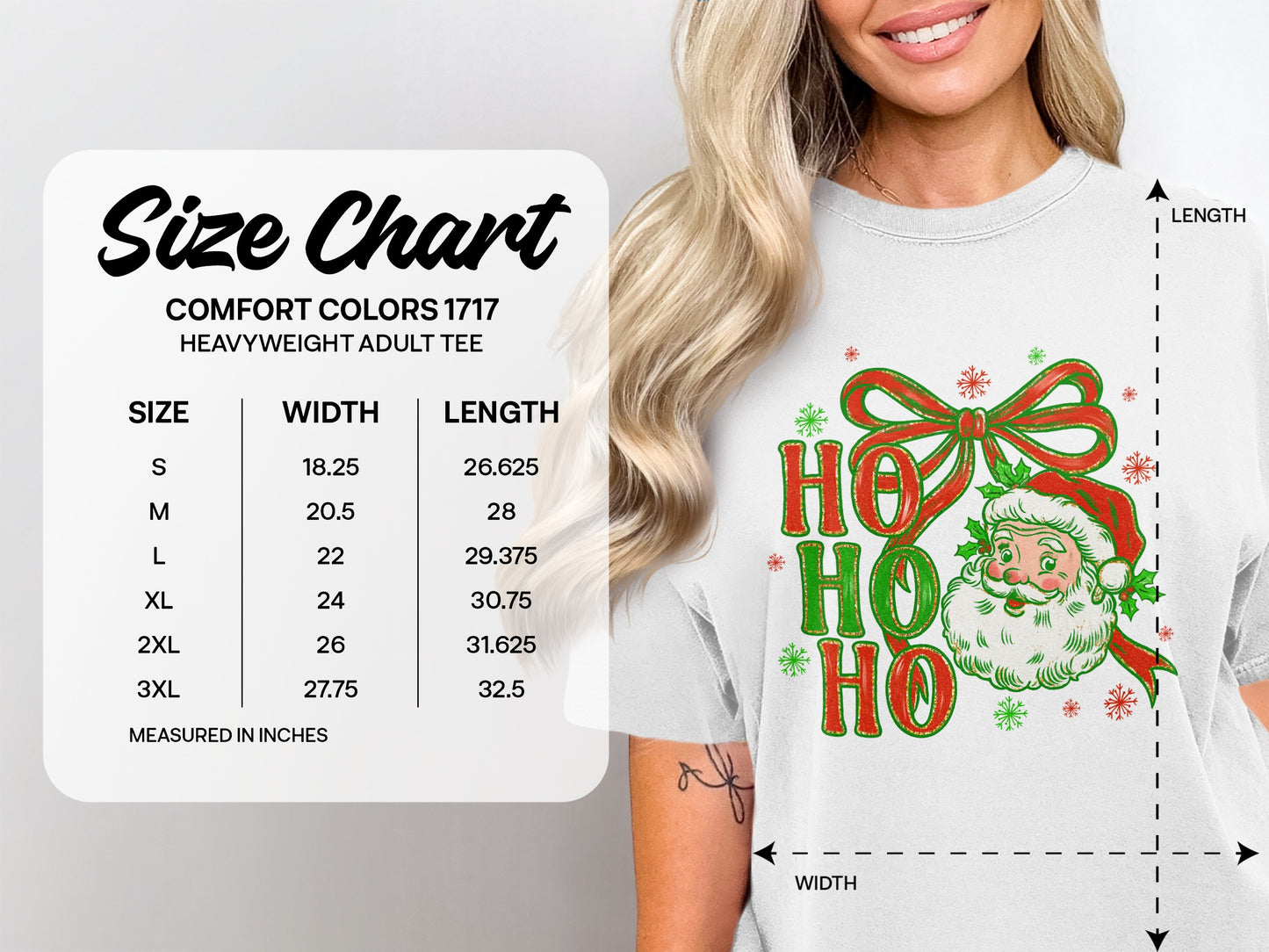 Santa Claus HO HO HO Christmas T-shirt product type