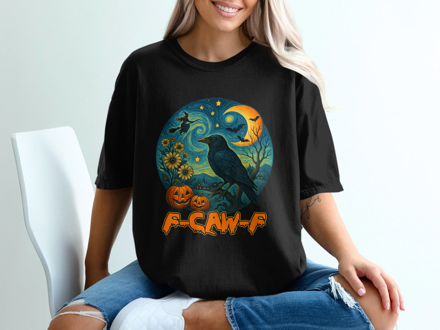 Halloween Themed Graphic Crow Unisex T-Shirt product