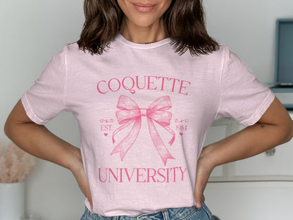 Coquette University T-Shirt with Bow Design product