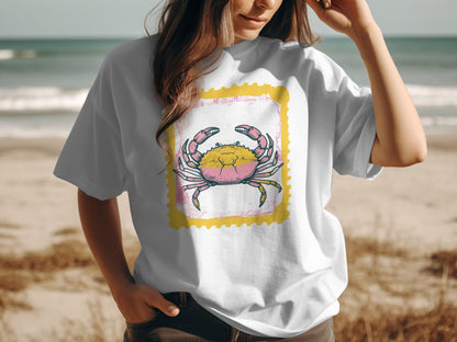 Women's Casual Beach Crab Graphic Tee product