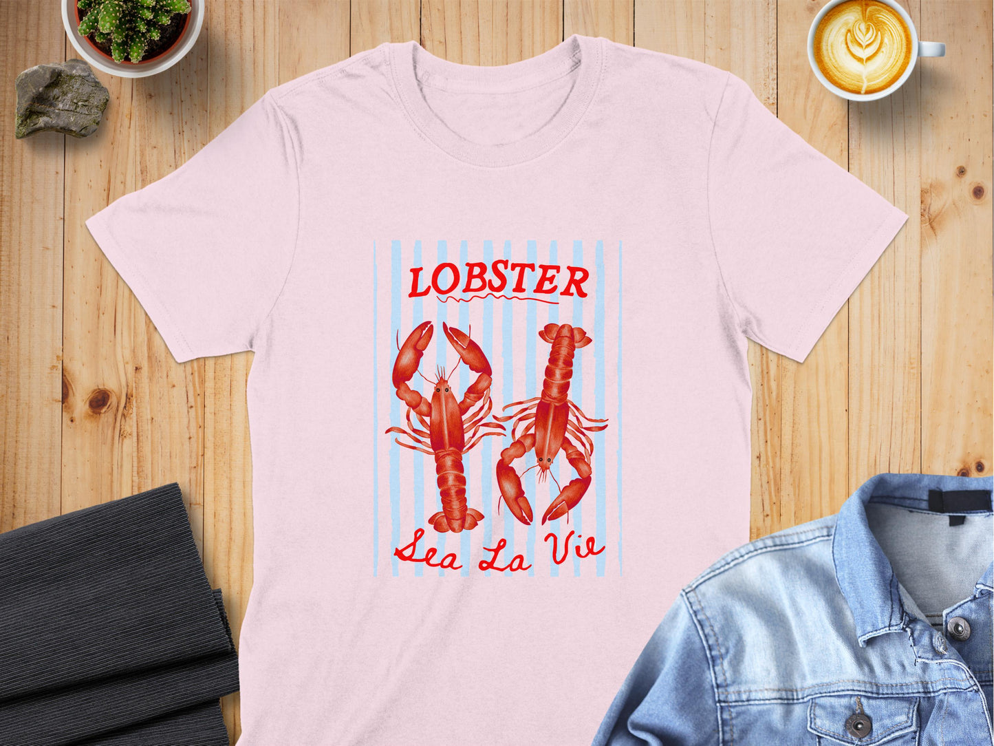 Lobster Sea La Vie Graphic T Shirt Catchy Product Type