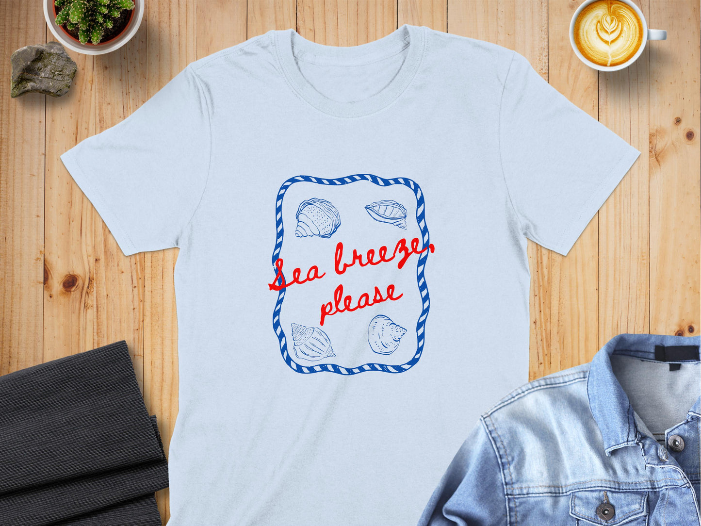 Sea Breeze Please with Shells Graphic T-shirt product