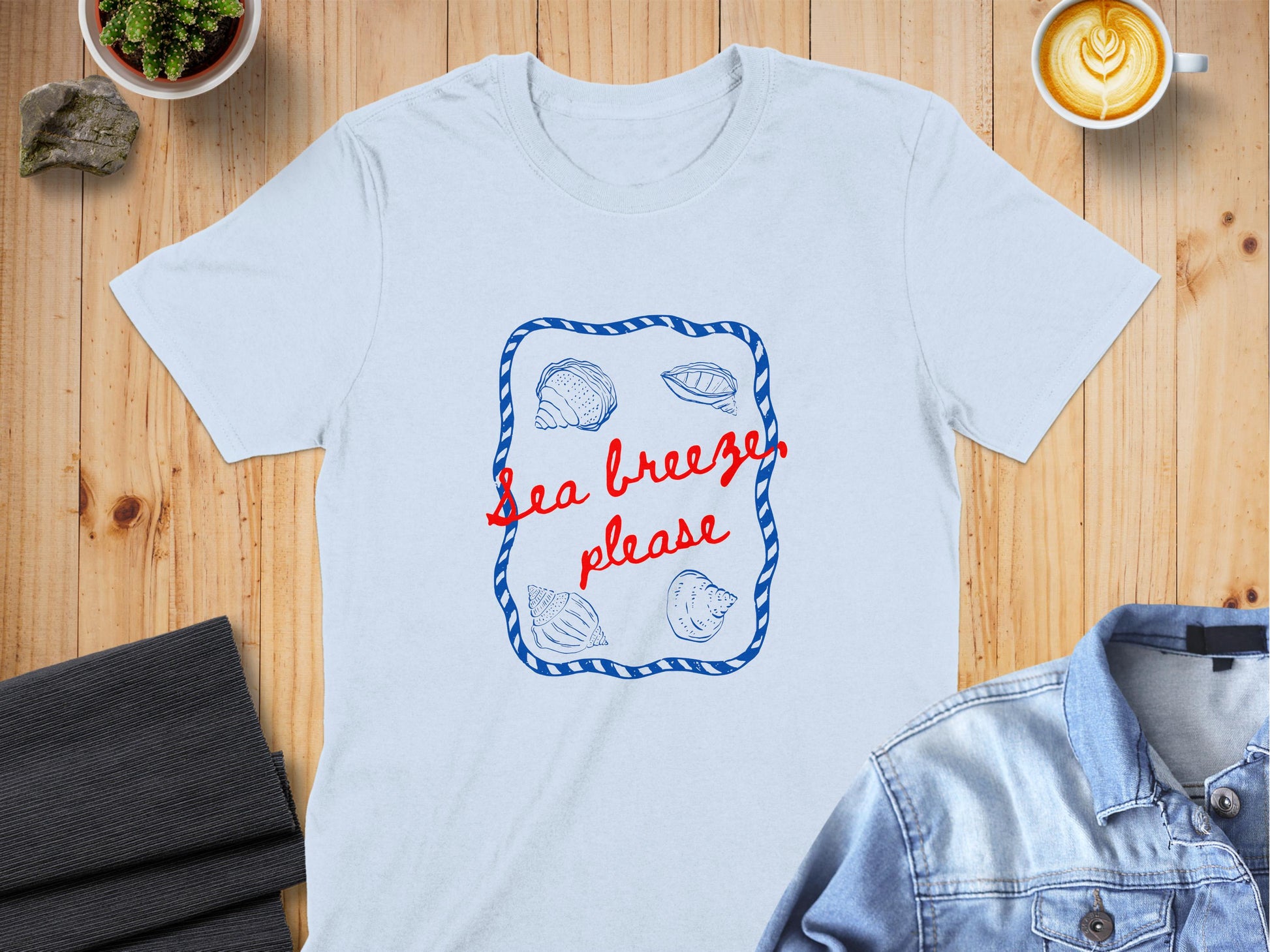 Sea Breeze Please with Shells Graphic T-shirt product
