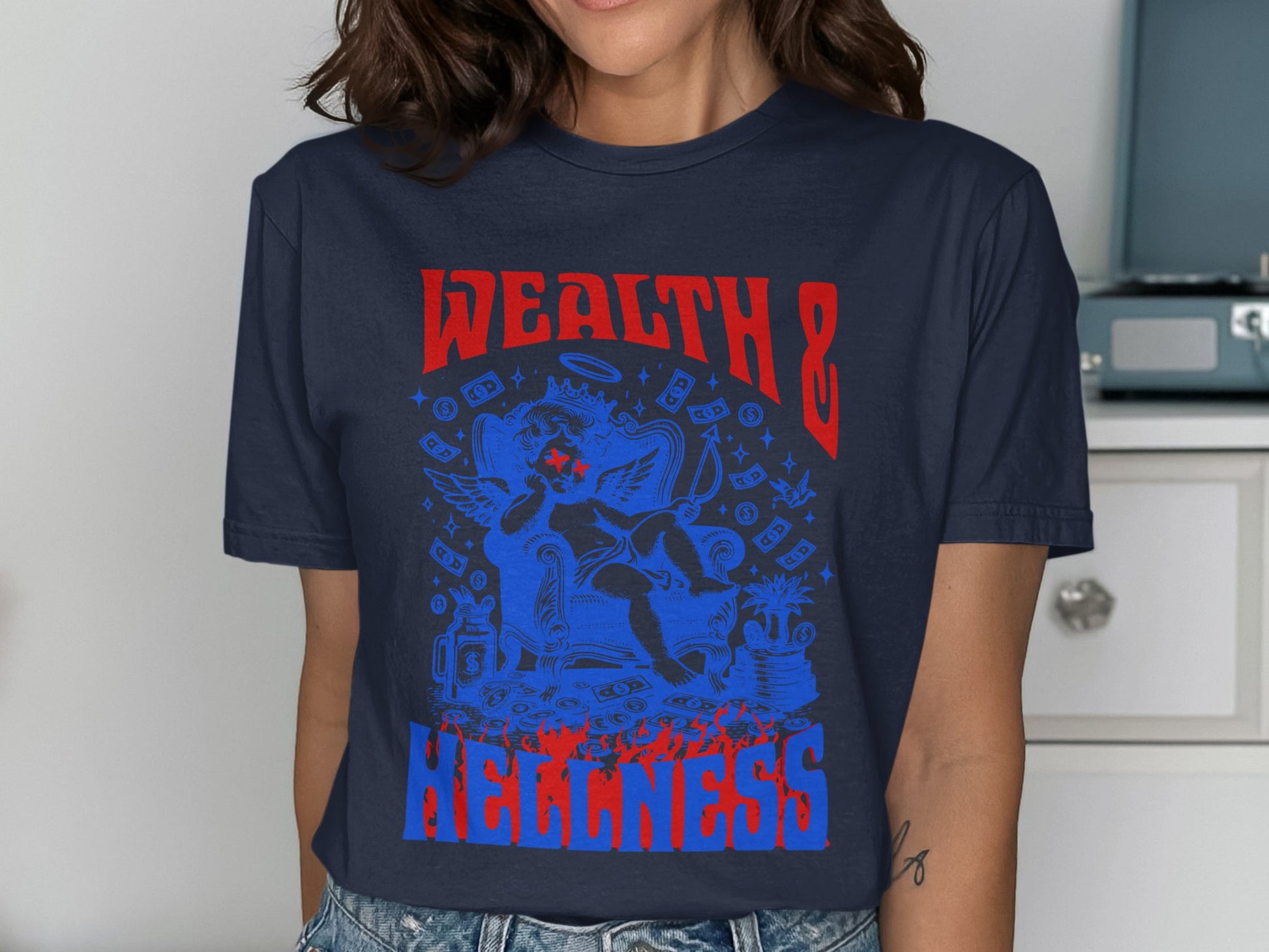 Wealth and Hellness Graphic Tee Shirt product