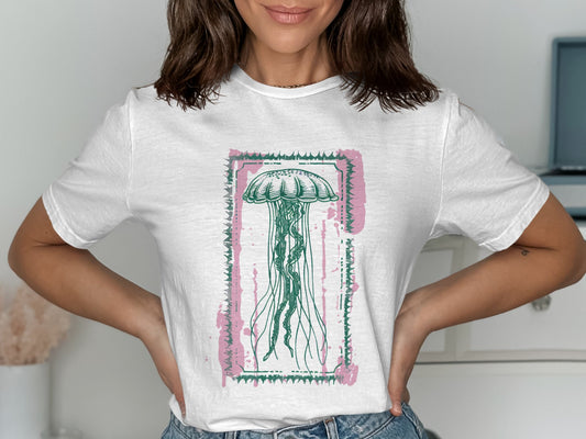 Abstract Jellyfish Art White T-Shirt product