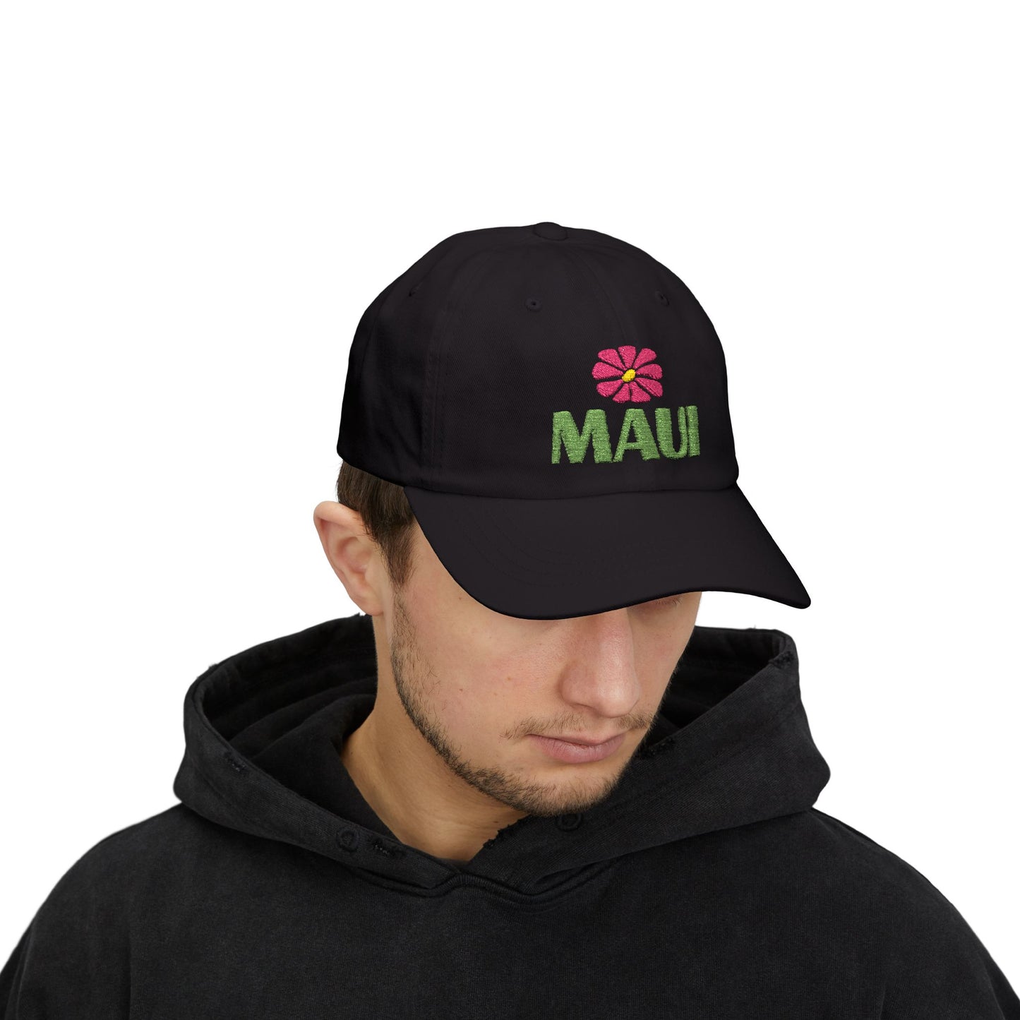 Maui Embroidered Dad Cap — Retro Hawaii Coastal Aloha Baseball Hat