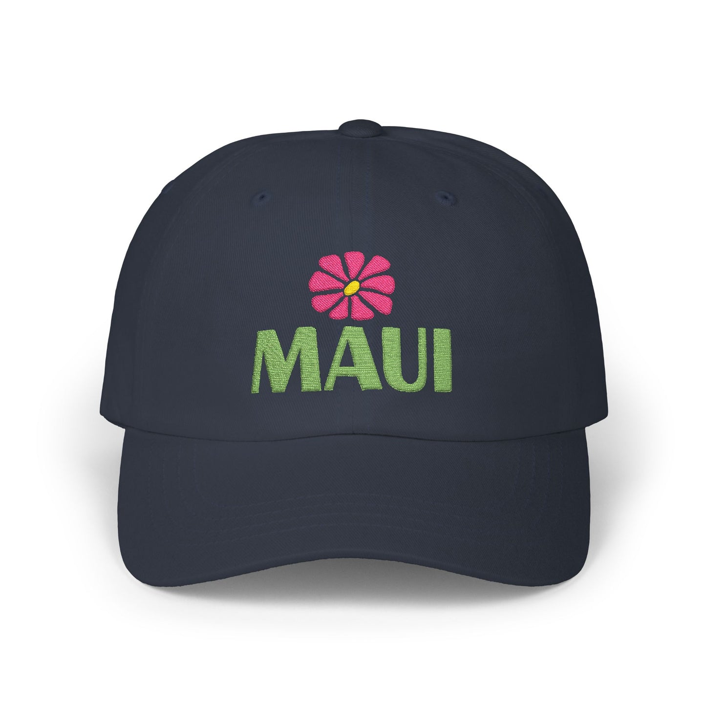 Maui Embroidered Dad Cap — Retro Hawaii Coastal Aloha Baseball Hat