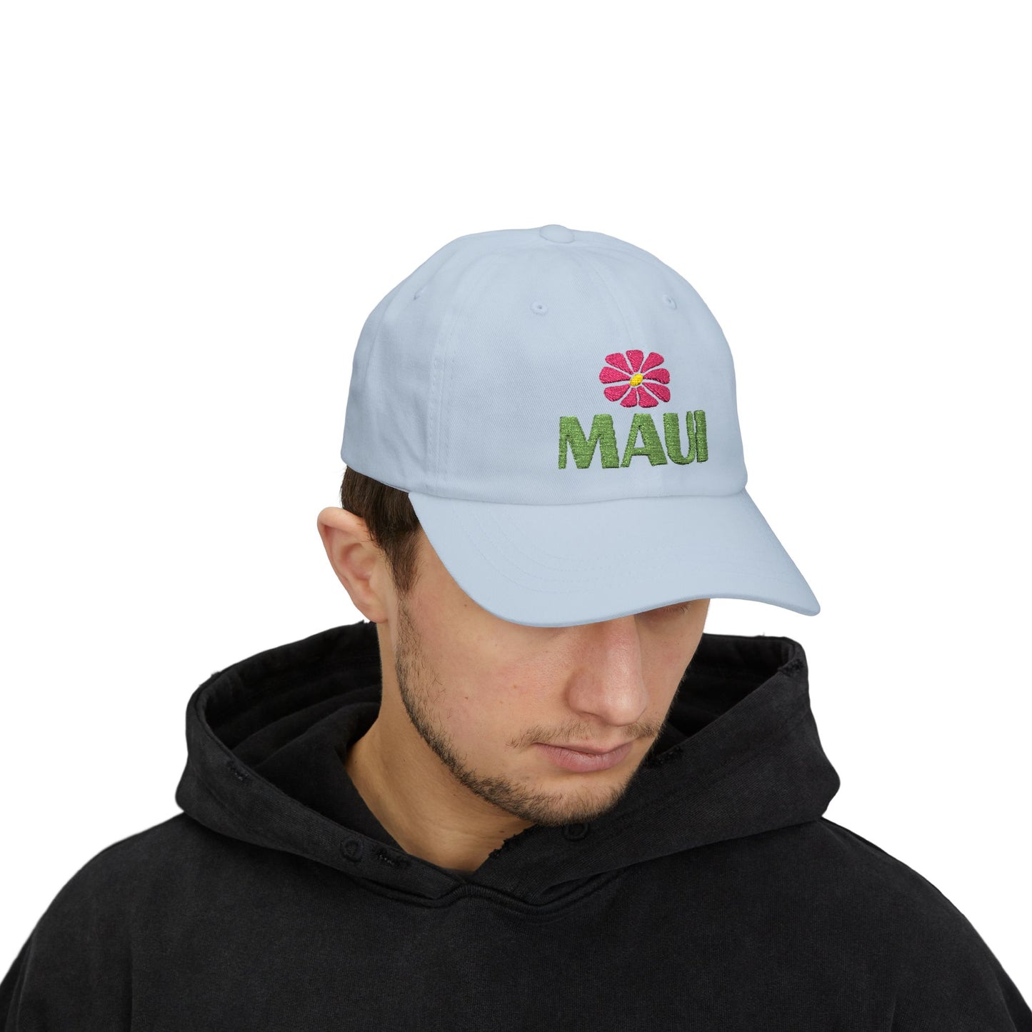 Maui Embroidered Dad Cap — Retro Hawaii Coastal Aloha Baseball Hat