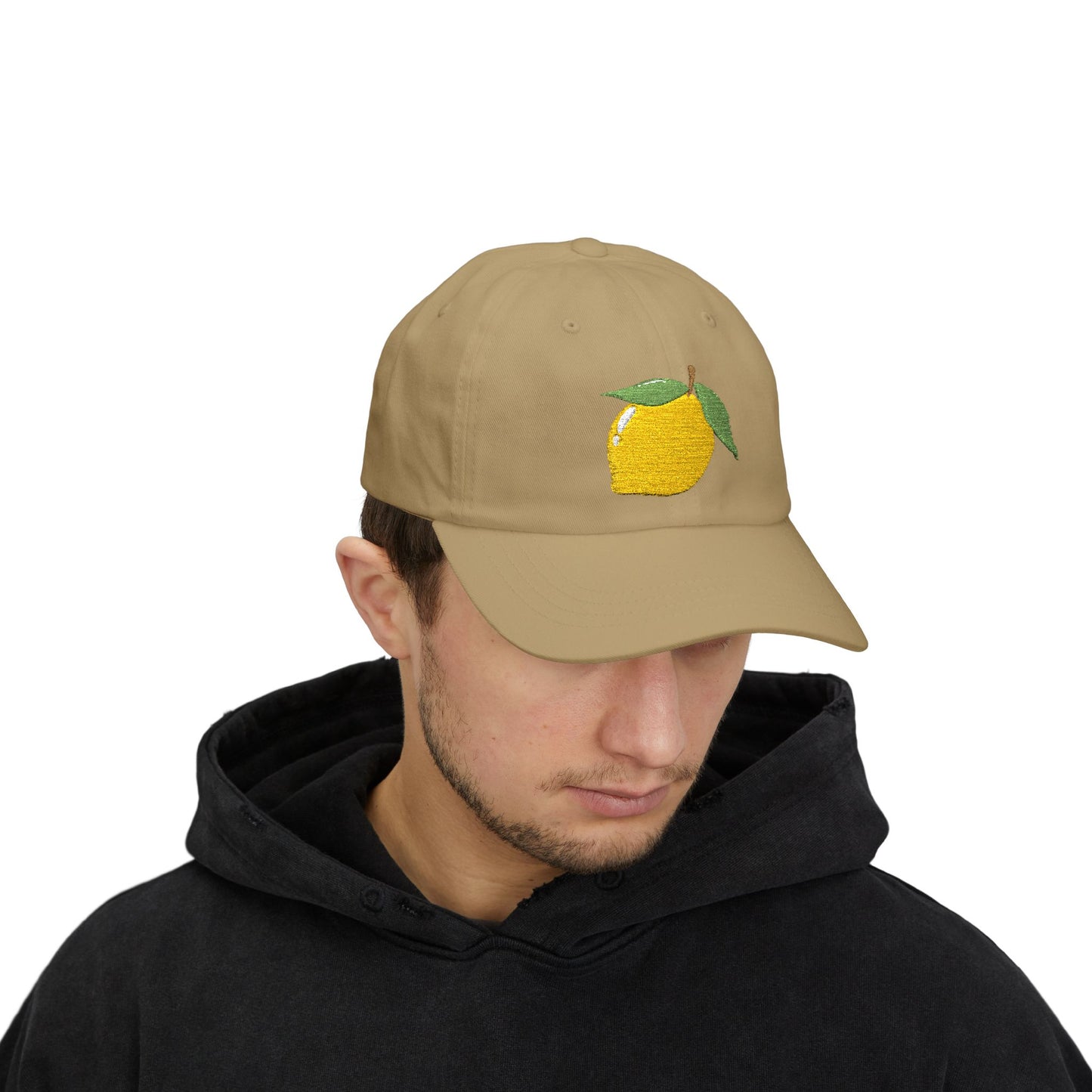 Lemon Embroidered Dad Cap Amalfi Capri Sicily Lemon Baseball Hat