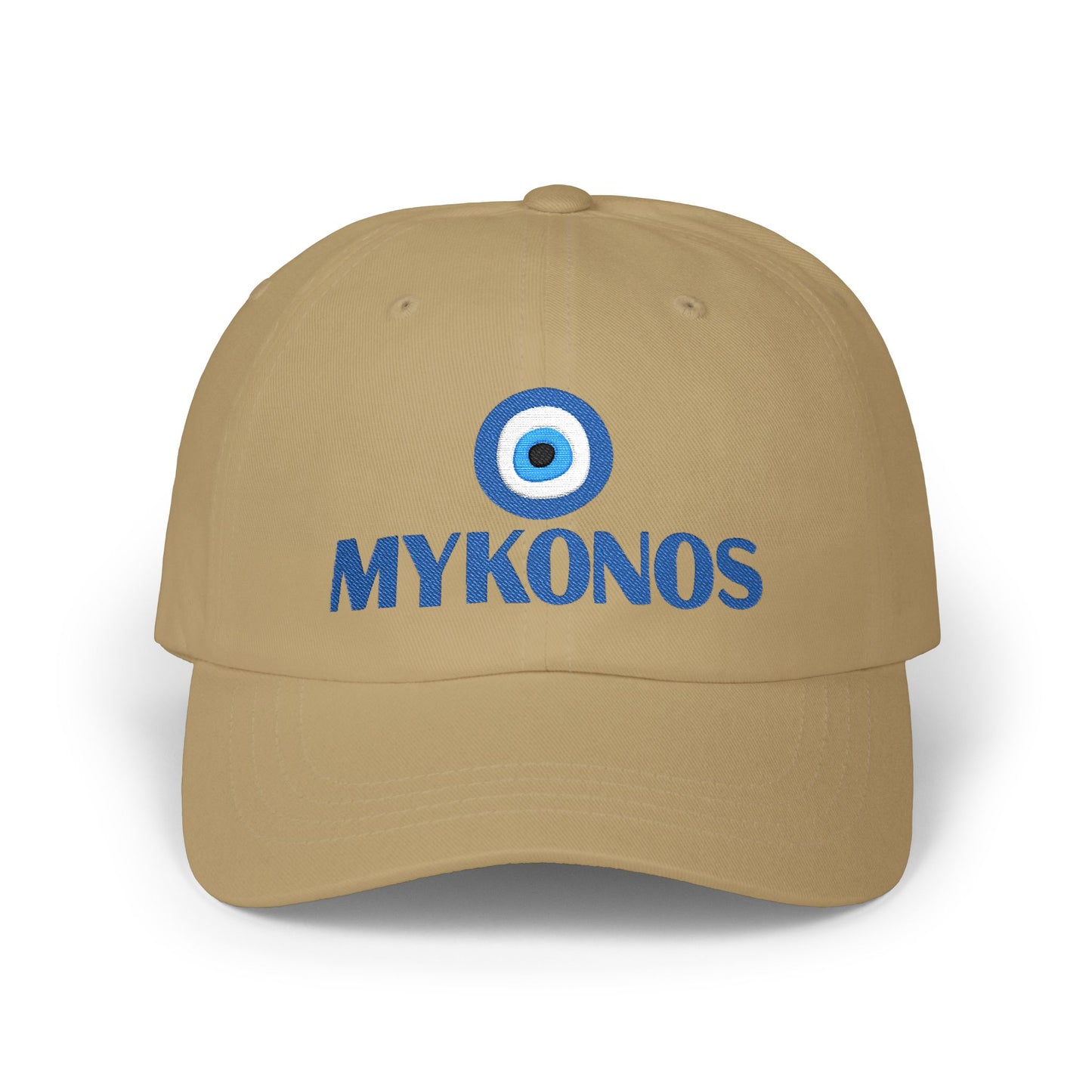 Mykonos Evil Eye Dad Cap — Embroidered Greek Island Baseball Hat