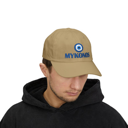 Mykonos Evil Eye Dad Cap — Embroidered Greek Island Baseball Hat