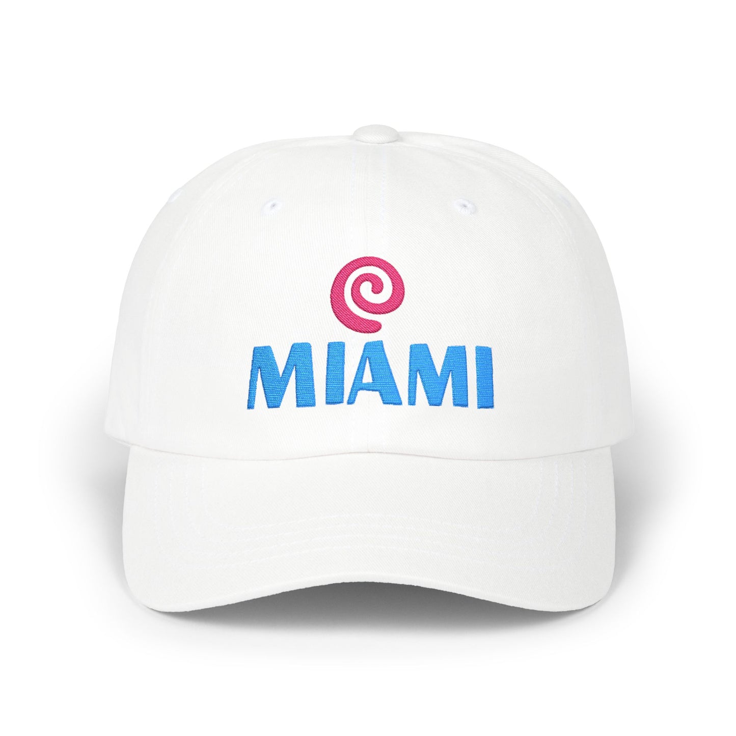 Miami Embroidered Dad Cap — Retro Coastal Baseball Hat