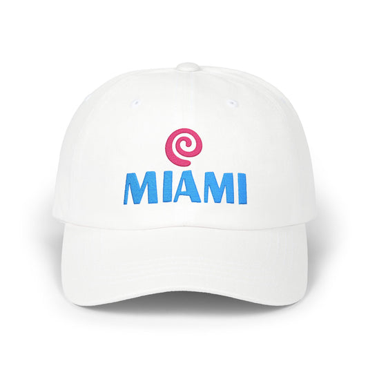 Miami Embroidered Dad Cap — Retro Coastal Baseball Hat