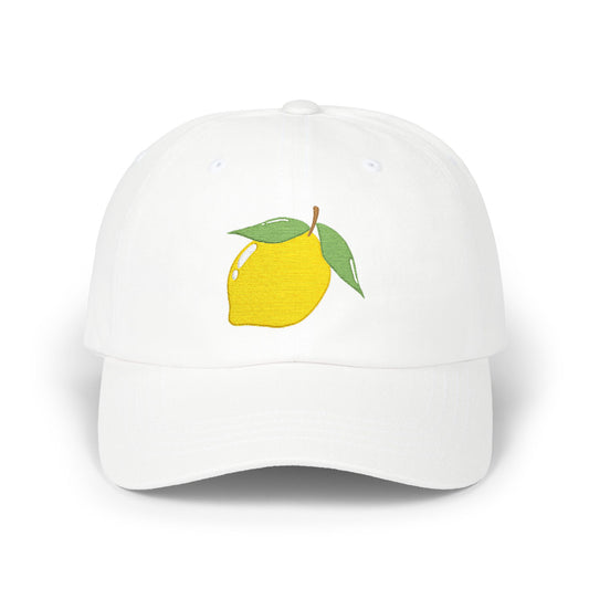 Lemon Embroidered Dad Cap Amalfi Capri Sicily Lemon Baseball Hat