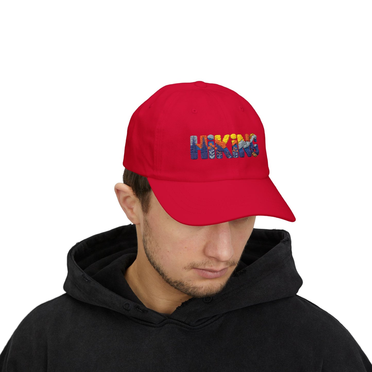 Hiking Dad Cap – Mountain Scenic Embroidered Hat for Outdoor Lovers