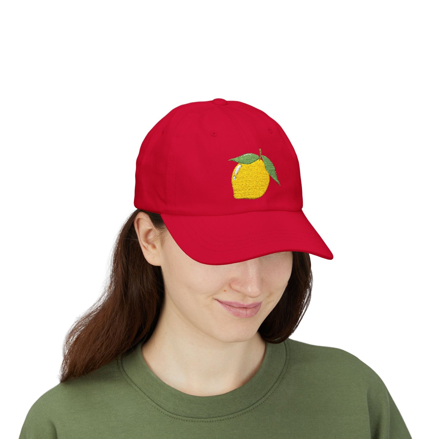 Lemon Embroidered Dad Cap Amalfi Capri Sicily Lemon Baseball Hat