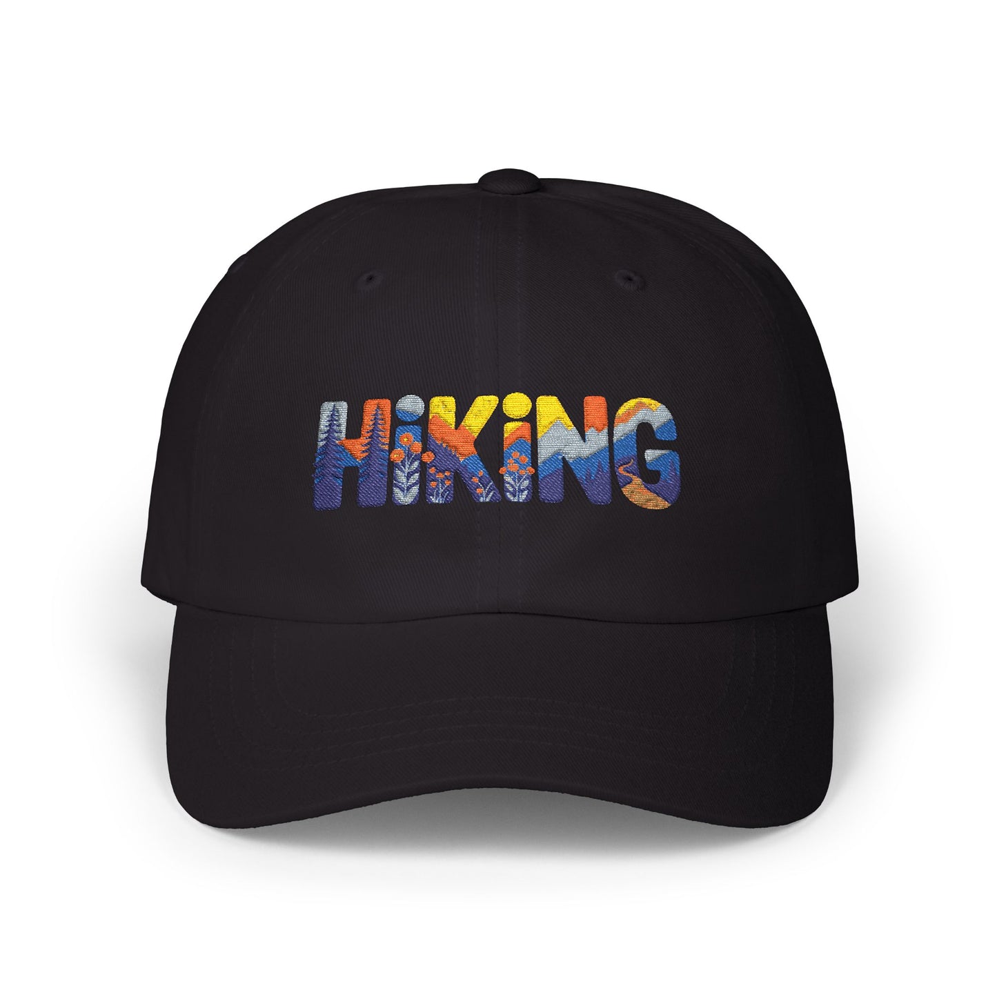 Hiking Dad Cap – Mountain Scenic Embroidered Hat for Outdoor Lovers