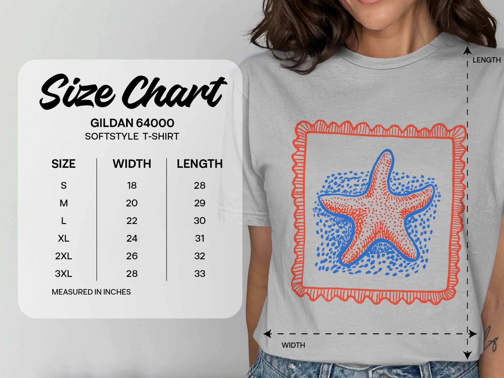 Starfish Design Softstyle T-Shirt product