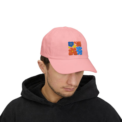 Boho Floral Baseball Dad Cap Retro Colorful Embroidered Flowers