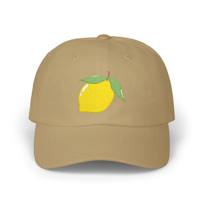Lemon Embroidered Dad Cap Amalfi Capri Sicily Lemon Baseball Hat