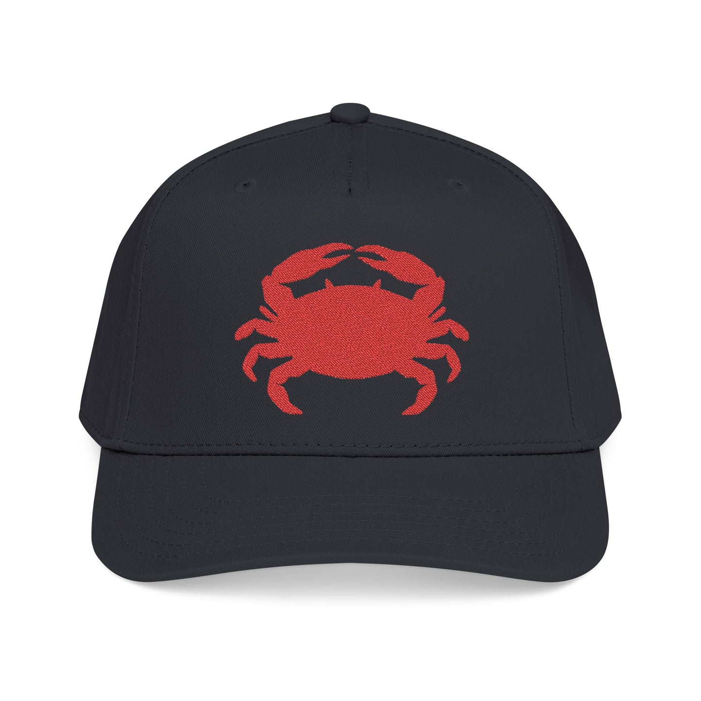 Crab Embroidered Baseball Cap, Coastal Crab Hat, Preppy Nautical Cap