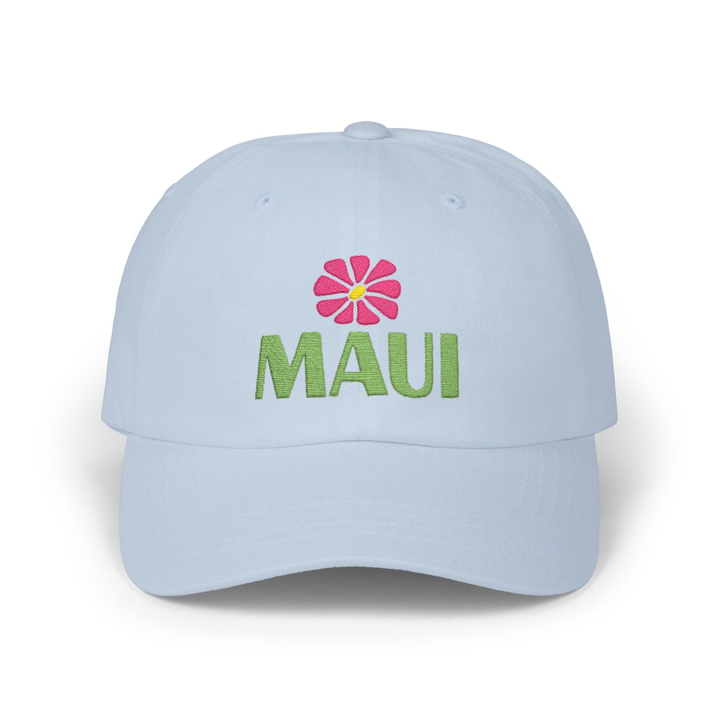 Maui Embroidered Dad Cap — Retro Hawaii Coastal Aloha Baseball Hat