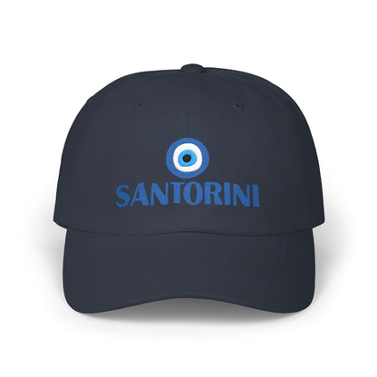 Santorini Evil Eye Dad Cap – Greek Island Embroidered Baseball Hat