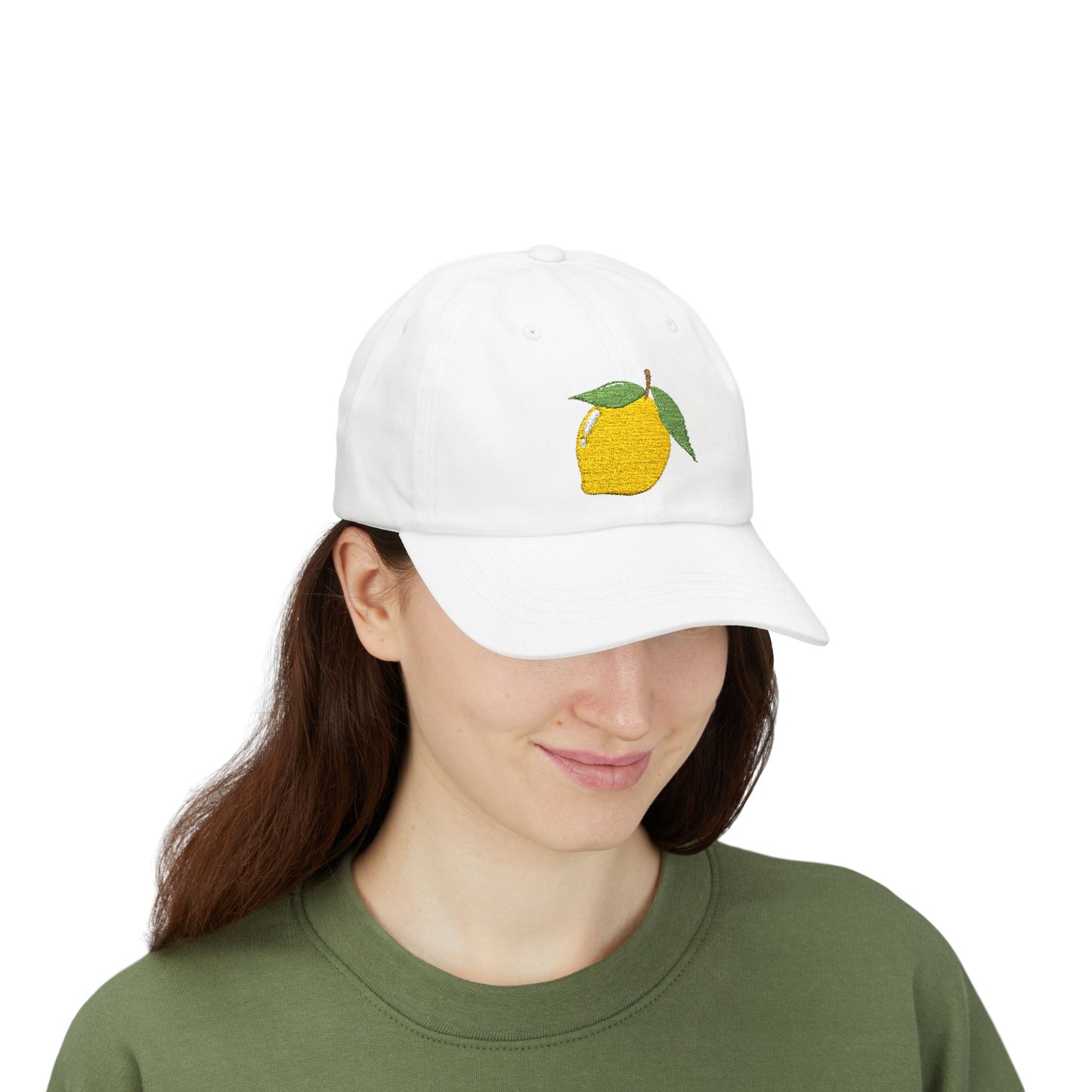 Lemon Embroidered Dad Cap Amalfi Capri Sicily Lemon Baseball Hat