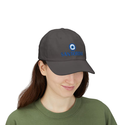 Santorini Evil Eye Dad Cap – Greek Island Embroidered Baseball Hat