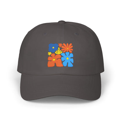Boho Floral Baseball Dad Cap Retro Colorful Embroidered Flowers