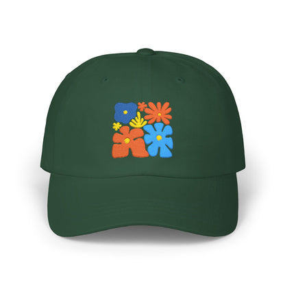 Boho Floral Baseball Dad Cap Retro Colorful Embroidered Flowers