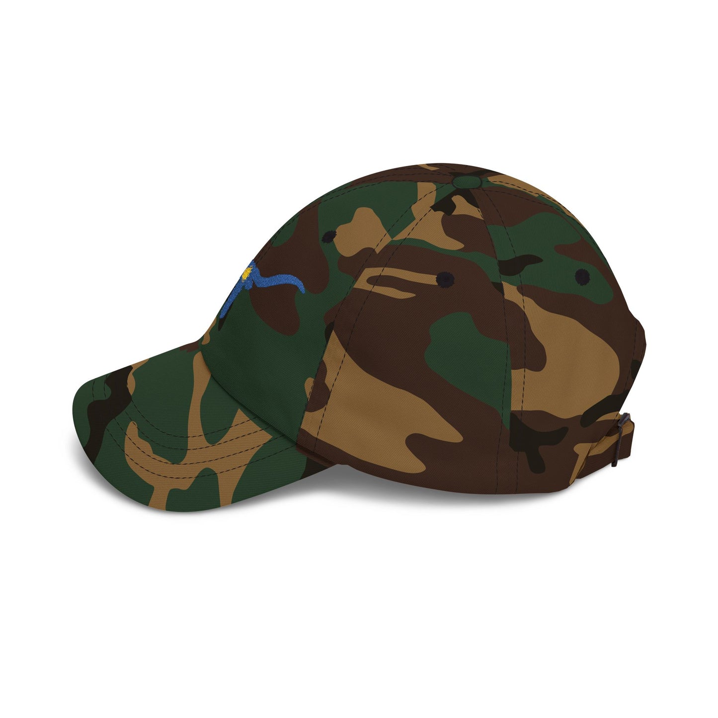 Embroidered Blue Longhorn Dad Cap Western Sun Hat