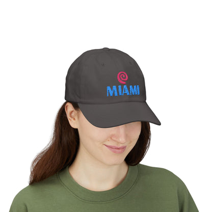 Miami Embroidered Dad Cap — Retro Coastal Baseball Hat