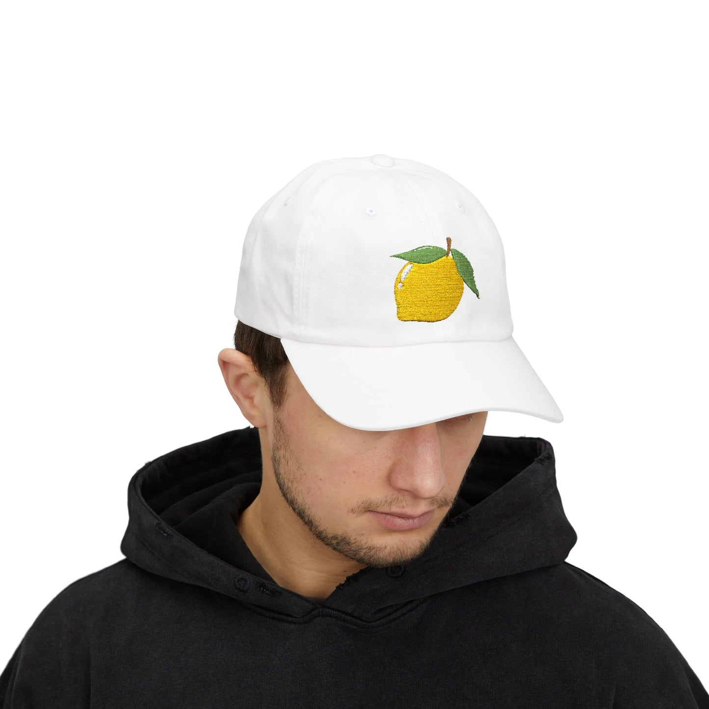 Lemon Embroidered Dad Cap Amalfi Capri Sicily Lemon Baseball Hat
