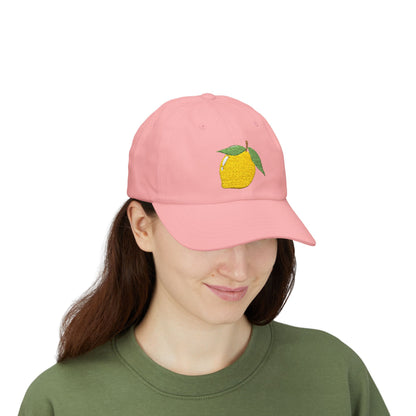 Lemon Embroidered Dad Cap Amalfi Capri Sicily Lemon Baseball Hat