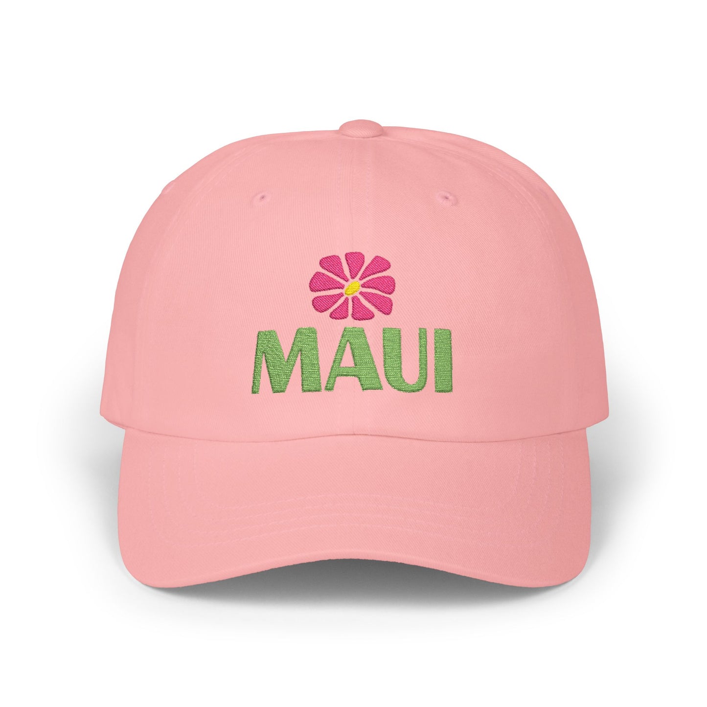 Maui Embroidered Dad Cap — Retro Hawaii Coastal Aloha Baseball Hat