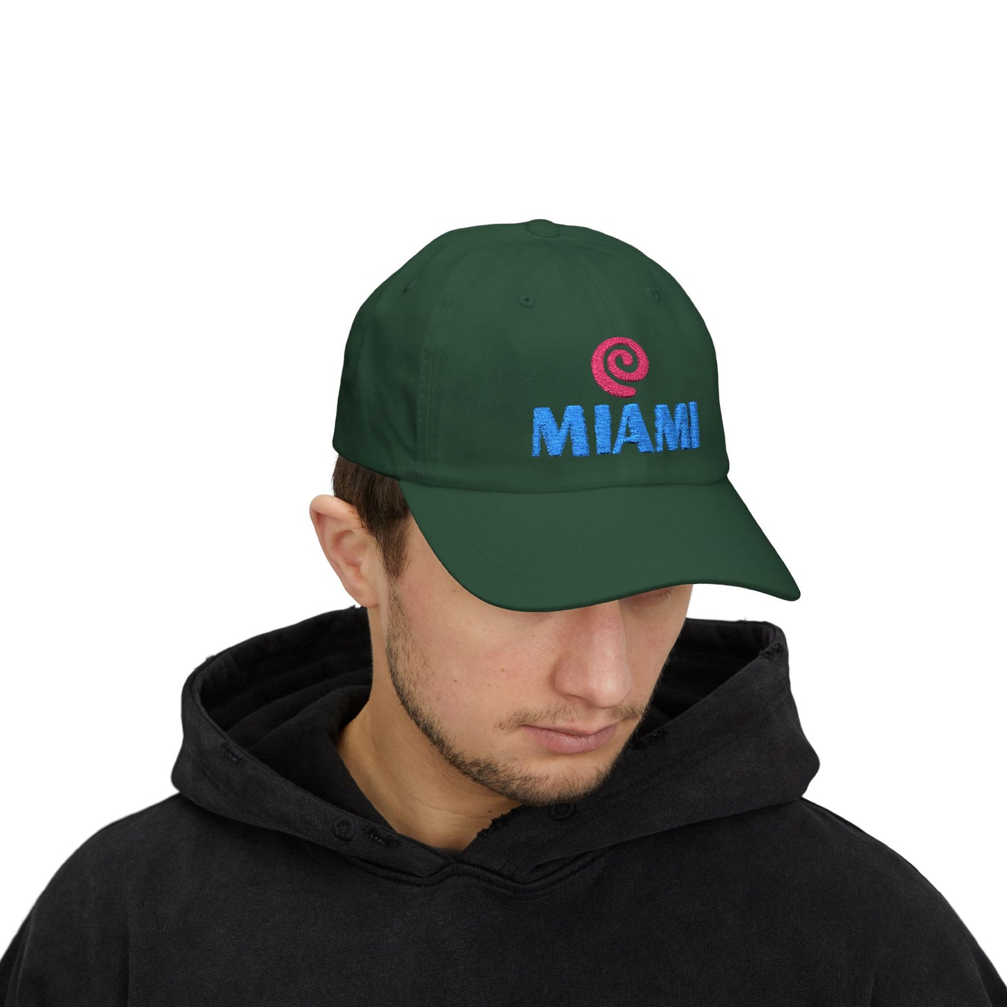 Miami Embroidered Dad Cap — Retro Coastal Baseball Hat
