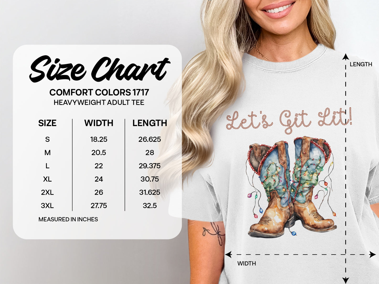 Let's Get Lit Boots Graphic Heavyweight Adult Tee product