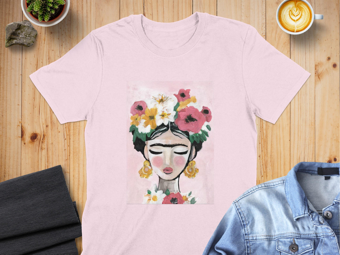 Beautiful Floral Portrait Woman Graphic T-shirt product type